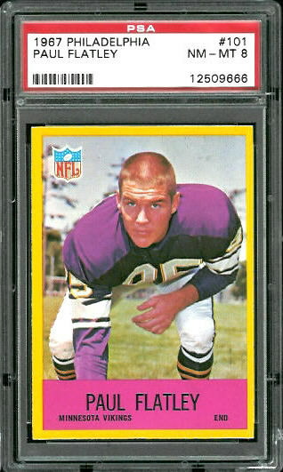 Paul Flatley - 1967 Philadelphia #101 - PSA 8