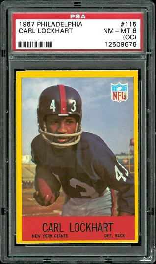 Spider Lockhart - 1967 Philadelphia #115 - PSA 8 oc