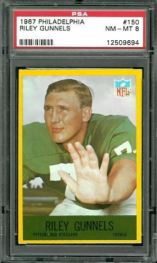Riley Gunnels - 1967 Philadelphia #150 - PSA 8