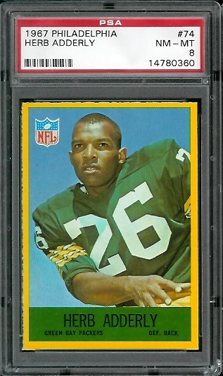 Herb Adderley - 1967 Philadelphia #74 - PSA 8