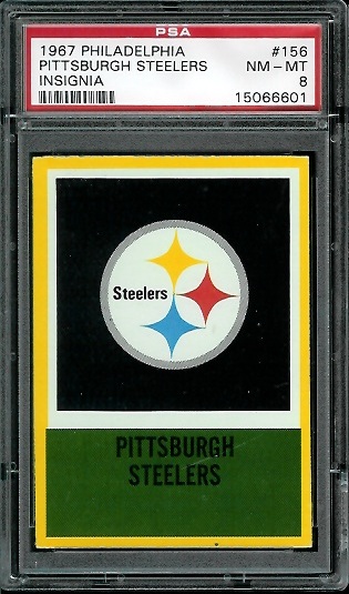 Steelers Insignia - 1967 Philadelphia #156 - PSA 8