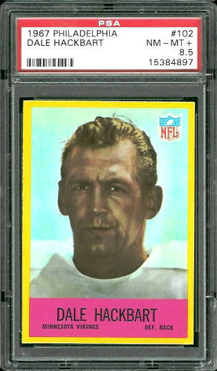 Dale Hackbart - 1967 Philadelphia #102 - PSA 8.5