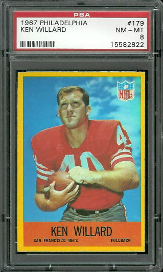 Ken Willard - 1967 Philadelphia #179 - PSA 8