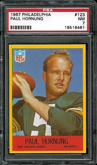 Paul Hornung - 1967 Philadelphia #123 - PSA 7