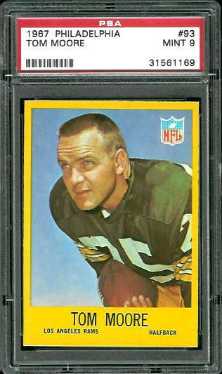 Tom Moore - 1967 Philadelphia #93 - PSA 9