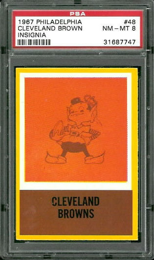 Browns Logo - 1967 Philadelphia #48 - PSA 8
