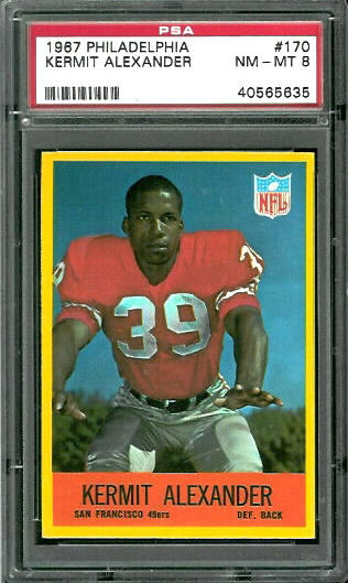 Kermit Alexander - 1967 Philadelphia #170 - PSA 8