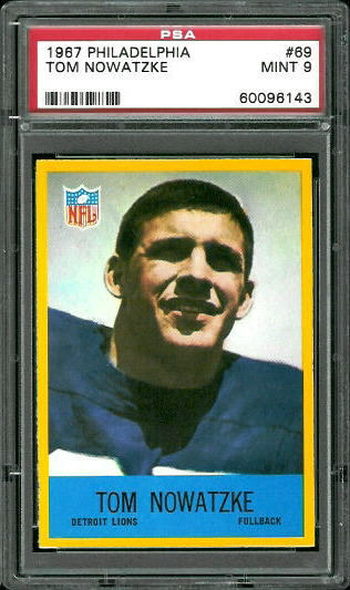 Tom Nowatzke - 1967 Philadelphia #69 - PSA 9