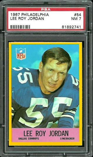 Lee Roy Jordan - 1967 Philadelphia #54 - PSA 7