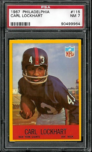 Spider Lockhart - 1967 Philadelphia #115 - PSA 7