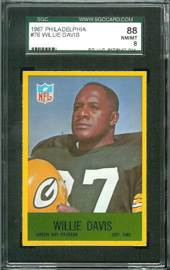 Willie Davis - 1967 Philadelphia #76 - SGC 88