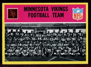 1967 Philadelphia #97 - Minnesota Vikings Team - exmt