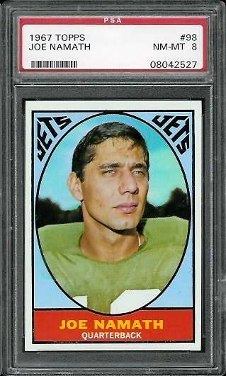 Joe Namath - 1967 Topps #98 - PSA 8