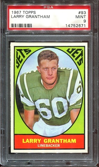 Larry Grantham - 1967 Topps #93 - PSA 9