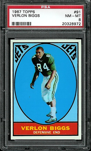 Verlon Biggs - 1967 Topps #91 - PSA 8