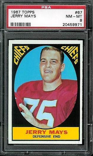 Jerry Mays - 1967 Topps #67 - PSA 8