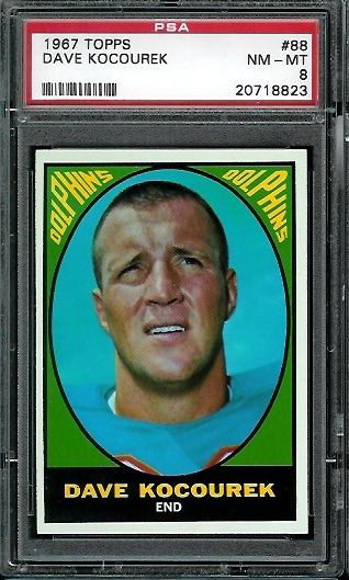 Dave Kocourek - 1967 Topps #88 - PSA 8