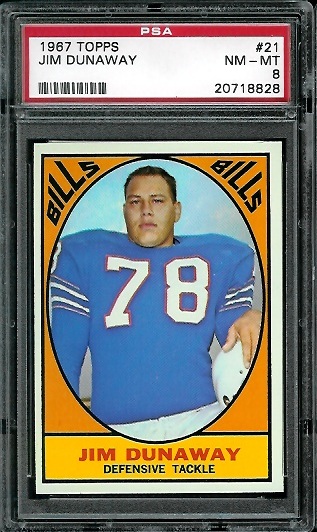 Jim Dunaway - 1967 Topps #21 - PSA 8