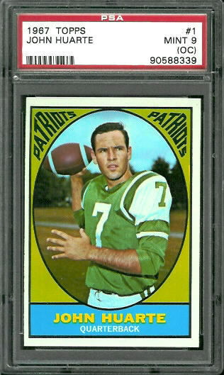 1967 Topps #1 - John Huarte - PSA 9 oc