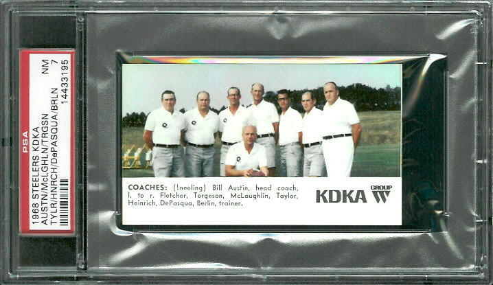 Coaches - 1968 KDKA Steelers #2 - PSA 7
