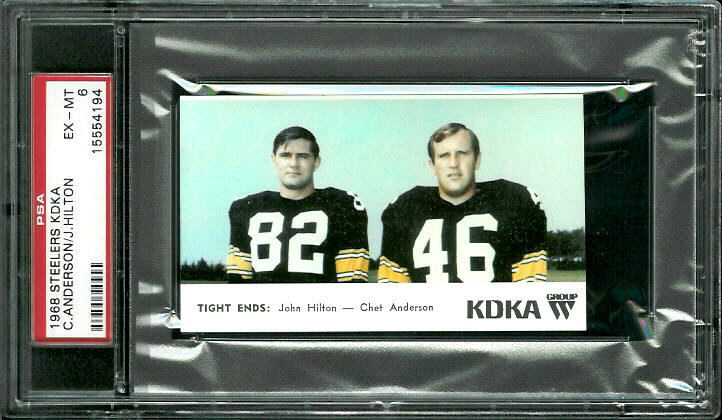 Tight Ends - 1968 KDKA Steelers #15 - PSA 6