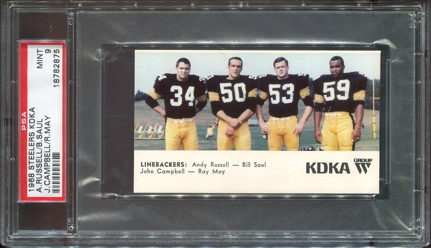 1968 KDKA Steelers #9 - Linebackers - PSA 9