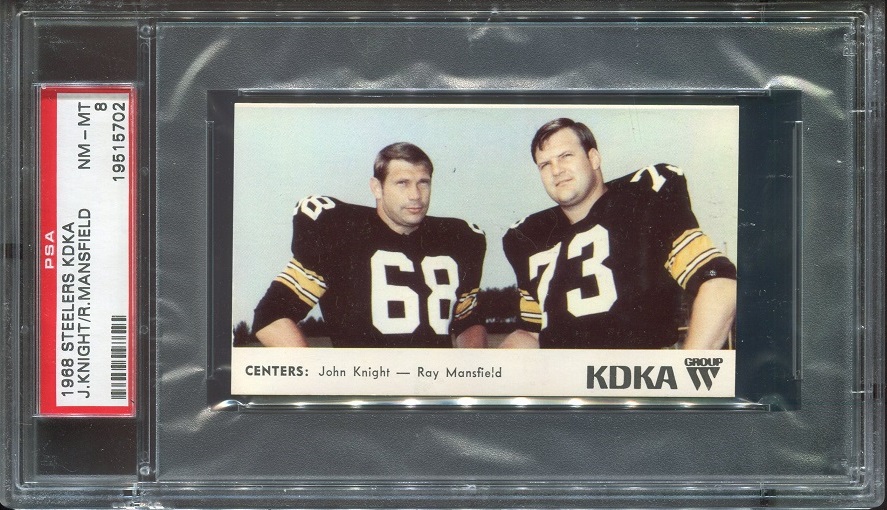 1968 KDKA Steelers #1 - Centers - PSA 8