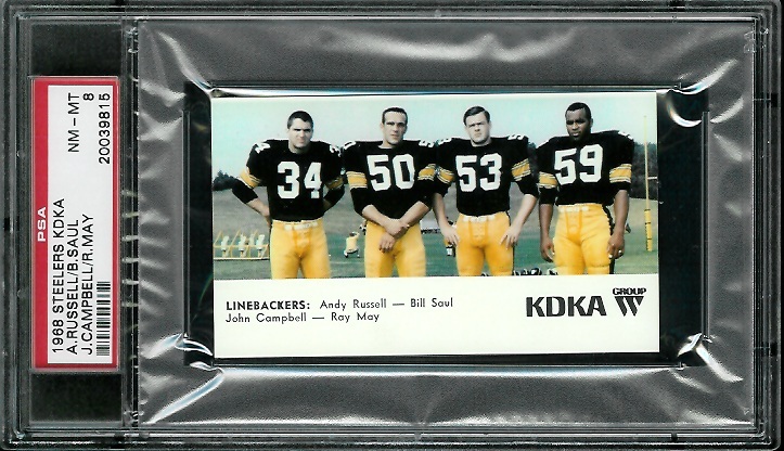 Linebackers - 1968 KDKA Steelers #9 - PSA 8