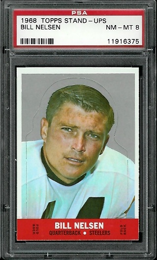 Bill Nelsen - 1968 Topps Stand Up #18 - PSA 8