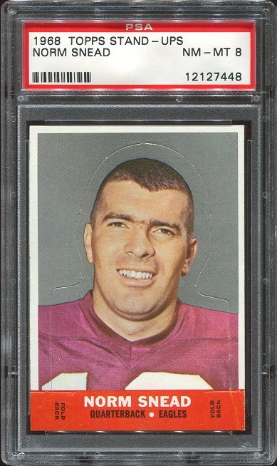 1968 Topps Stand Up #22 - Norm Snead - PSA 8