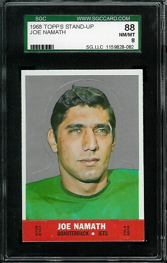 Joe Namath - 1968 Topps Stand Up #17 - SGC 88