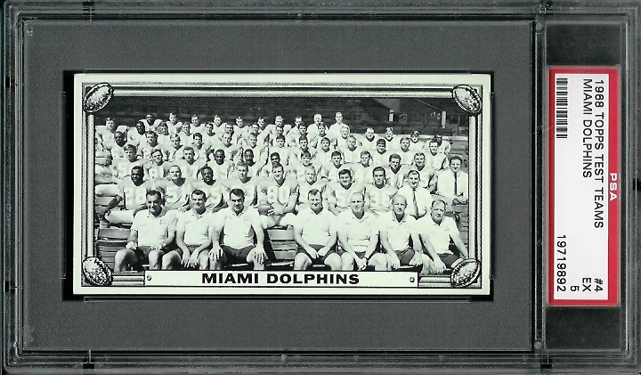 Miami Dolphins Team - 1968 Topps Test Team Photos #4 - PSA 5