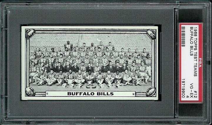 Buffalo Bills Team - 1968 Topps Test Team Photos #12 - PSA 4