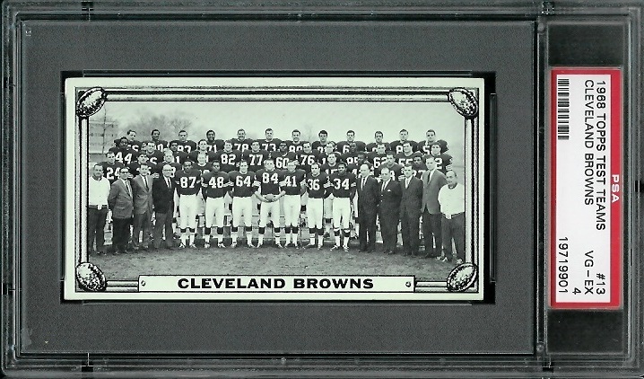 Cleveland Browns Team - 1968 Topps Test Team Photos #13 - PSA 4
