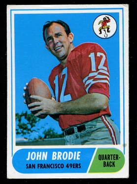 John Brodie - 1968 Topps #139 - nm-mt oc