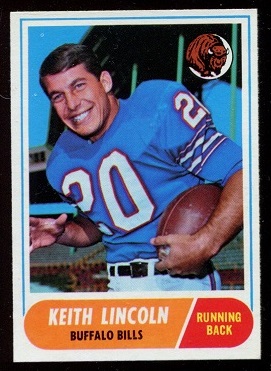 Keith Lincoln - 1968 Topps #19 - nm+