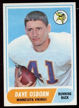 Dave Osborn - 1968 Topps #29 - exmt