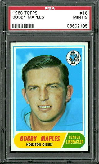 1968 Topps #16 - Bobby Maples - PSA 9