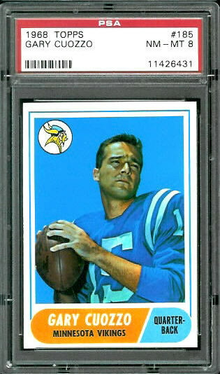 Gary Cuozzo - 1968 Topps #185 - PSA 8