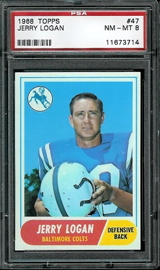 Jerry Logan - 1968 Topps #47 - PSA 8