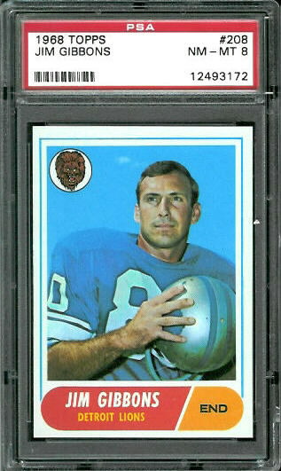 Jim Gibbons - 1968 Topps #208 - PSA 8