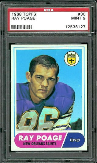 1968 Topps #30 - Ray Poage - PSA 9
