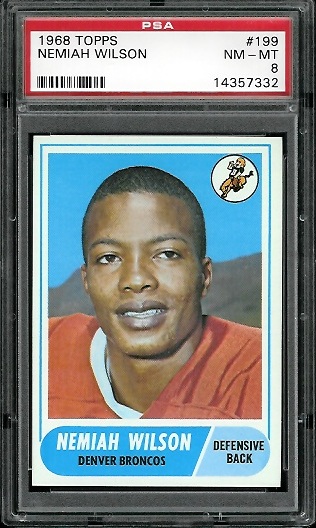 Nemiah Wilson - 1968 Topps #199 - PSA 8