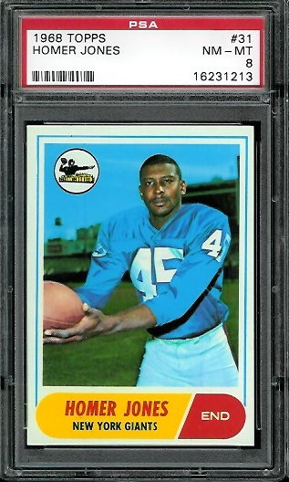 Homer Jones - 1968 Topps #31 - PSA 8