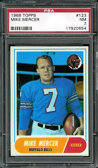 Mike Mercer - 1968 Topps #123 - PSA 7