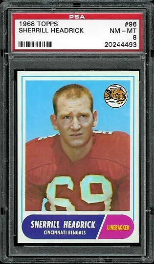 Sherrill Headrick - 1968 Topps #96 - PSA 8