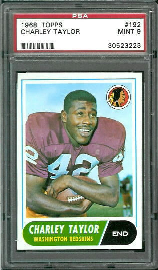 1968 Topps #192 - Charley Taylor - PSA 9