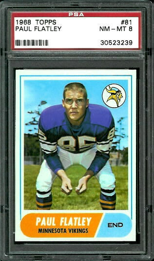 Paul Flatley - 1968 Topps #81 - PSA 8