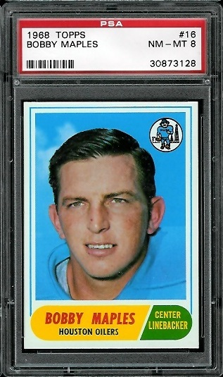 Bobby Maples - 1968 Topps #16 - PSA 8