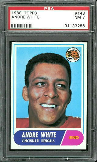 1968 Topps #148 - Andre White - PSA 7